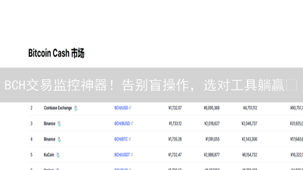 BCH交易监控神器！告别盲操作，选对工具躺赢📈